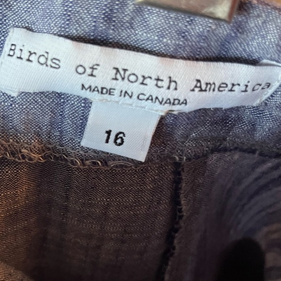 Birds of North America Umbrellabird Cotton Shorts Made in Canada size 16 - Picture 10 of 12